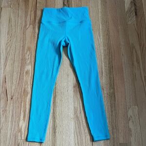 Athleta Ribbed High-Waist Leggings in Bright Turquoise